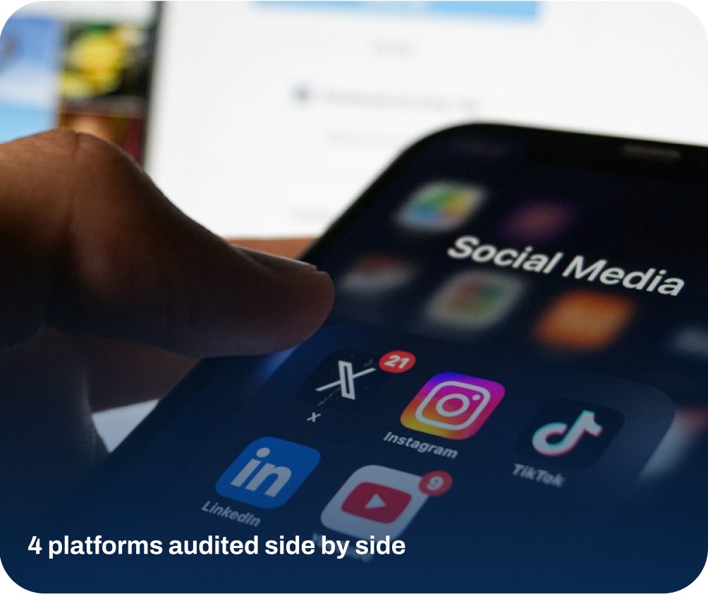 Phone showing social media app icons